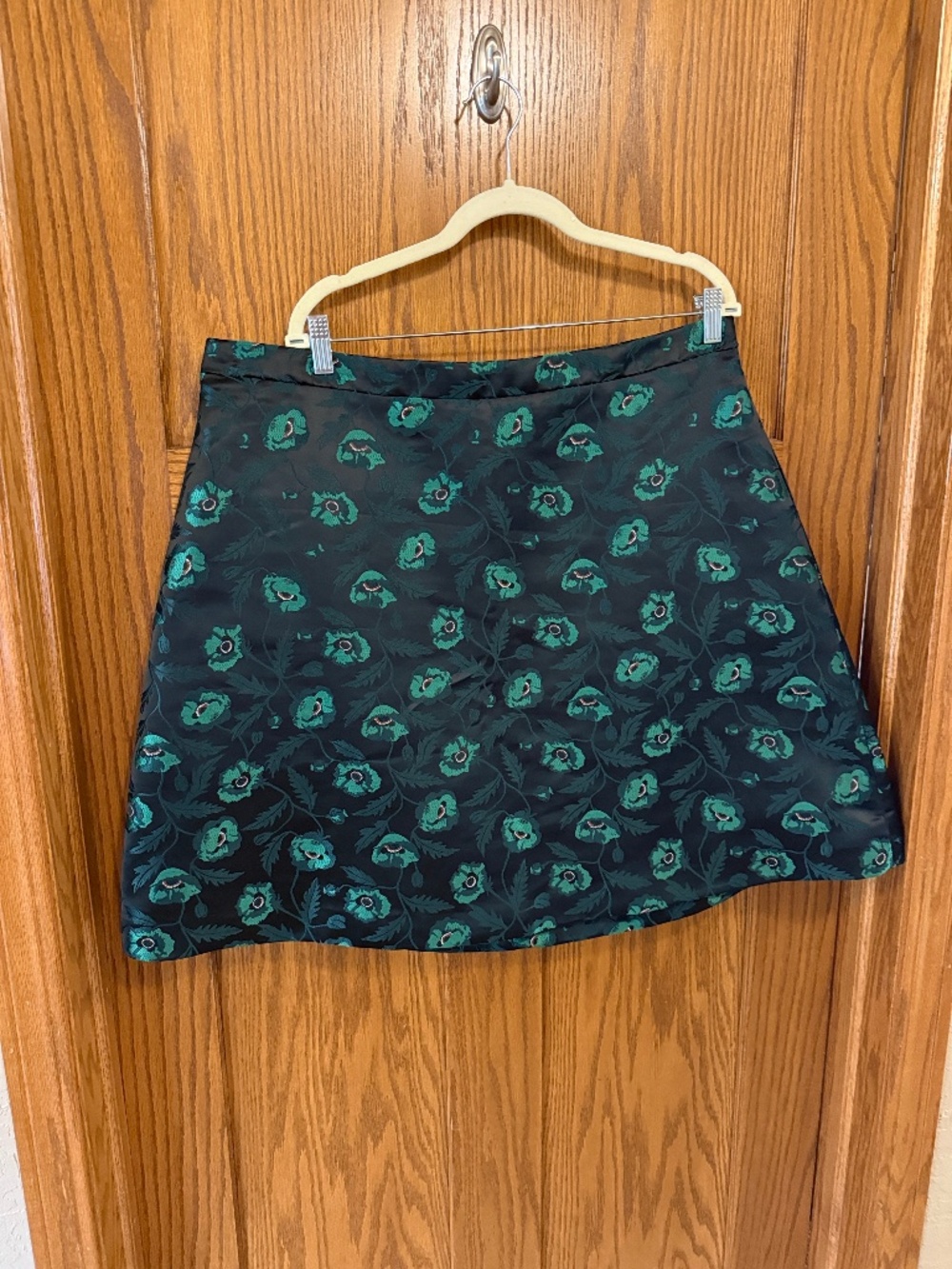 J.Crew Factory Emerald Floral Jacquard Mini Skirt – Size 18 – NWT